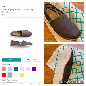 Grey Toms - Size 6